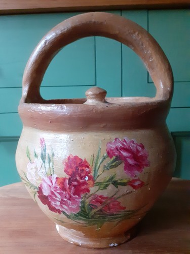 Cruche terre cuite vernissée - ,