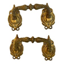 Paire de Poignées de Commode Napoléon III en Bronze Doré XIXème