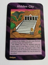 HIDDEN CITY : ILLUMINATI NEW WORLD ORDER UNLIMITED INWO CARD GAME 1995 RARE