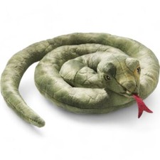 Serpent vert martelé environ 90 cm de longueur, doudou, peluche