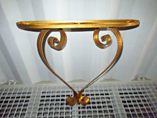 ANCIENNE CONSOLE A VOLUTE EN FER FORGÉ MARTELÉ-PIER LUIGI COLLI-ANNÉE 50-N°CC8