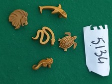 PLAYMOBIL 5134 ILE MYSTERIEUSE PIRATES 5 symboles d'animaux dorés