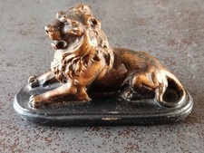 Statue Lion En Platre Patine