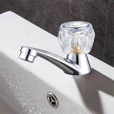 Robinet lavabo eau froide simple trou alliage de zinc pour salle de bain ou cuis