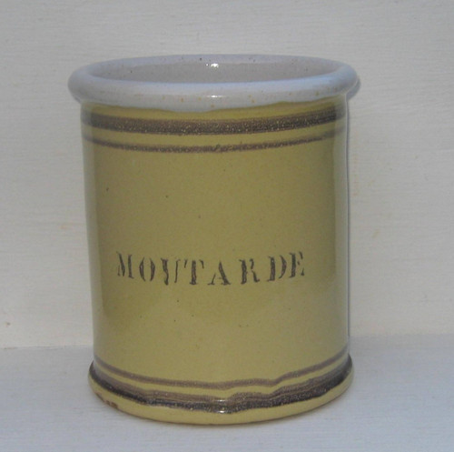 Ancien grand pot - , moutarde