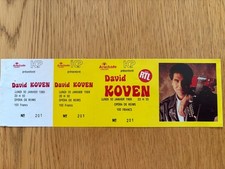 billet ticket place de concert  DAVID KOVEN