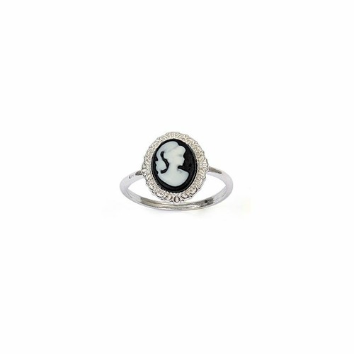 Bague camée fond - , argent
