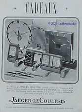 PUBLICITE JAEGER LECOULTRE PENDULETTE MONTRE PENDULE BAROMETRE DE 1938 FRENCH AD