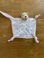 DOUDOU PLAT OURS BLANC ROSE