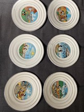 LOT DE SIX ASSIETTES A DESSERT FAIENCE ONNAING WALT DISNEY MICKEY
