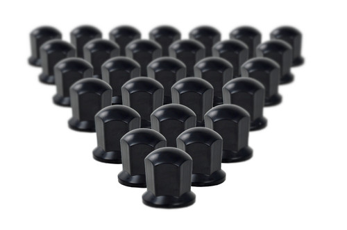 Capuchons noirs 32mm écrou - noirs,