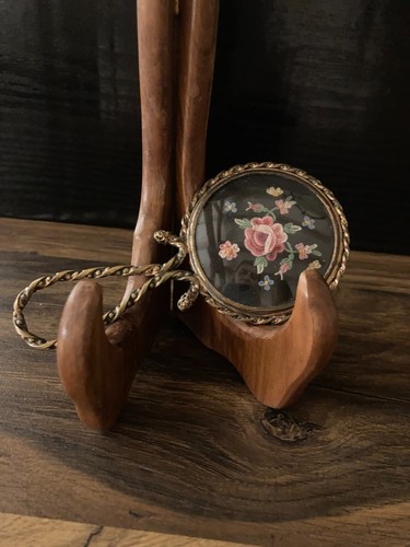 Petit miroir poche ancien - de,
