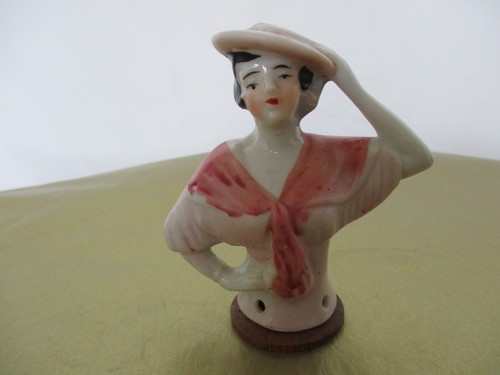 Vintage lady with pink hat - pink,