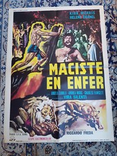 Affiche 1962 MACISTE EN ENFER 60x80 Péplum KIRK MORRIS Riccardo Freda