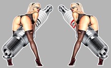 2 X STICKER PINUP BOUGIE