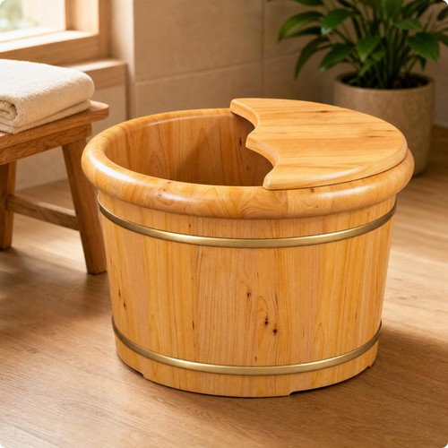 Bain pieds massant bois - pieds,