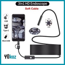 ✅Caméra Endoscopique 3 en 1 Étanche IP67, Mini Caméra d’Inspection