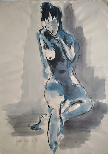 Belle peinture modèle - peinture, nue