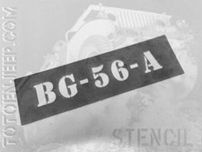 POCHOIR STENCIL MARQUAGE HOUSSE RADIO ANTENNE BG56A .. us ww2 jeep dodge