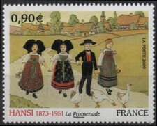 FRANCE 4400 ** MNH Série tableau illustrateur Hansi La promenade Alsace oie 2009