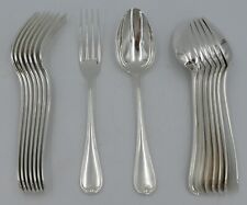 Christofle modèle Berain, 8 couverts de table en métal argenté, 16 pièces.