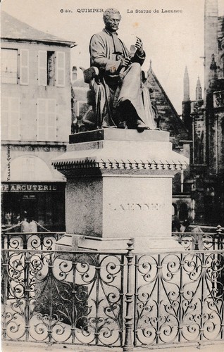 Cpa quimper statue de - cpa, la