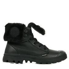 Chaussures Boots Palladium femme Baggy Nbk Wl Noir Noire Cuir Lacets