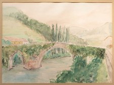 JANI-BARRET AQUARELLE LE PONT