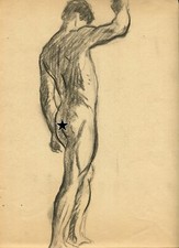Ancien dessin au crayon ancien