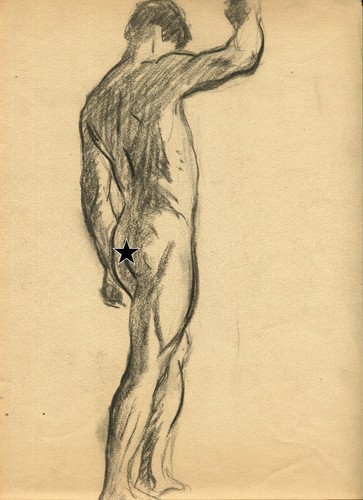 Ancien dessin crayon - au,