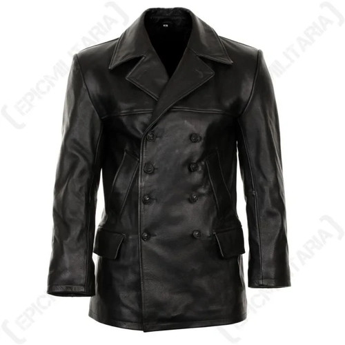Veste cuir noir boat - veste, u-boat