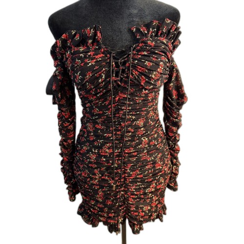 Mable black red floral - mable,