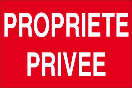 Panneau propriété privée