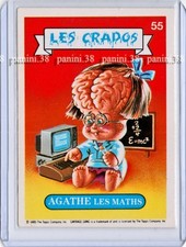 AGATHE LES MATHS Carte n°55 "LES CRADOS" Garbage Gang TOPPS 1985
