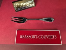 FOURCHETTE POISSON 17 CM AUX CYGNES RAVINET D ENFERT BEL ÉTAT MÉTAL ARGENTÉ.