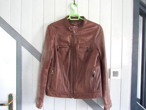 Blouson cuir agneau - blouson, marron