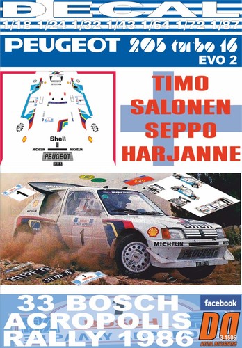 Decal peugeot 205 - 205, 16