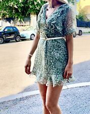 Robe mini été fleur vert