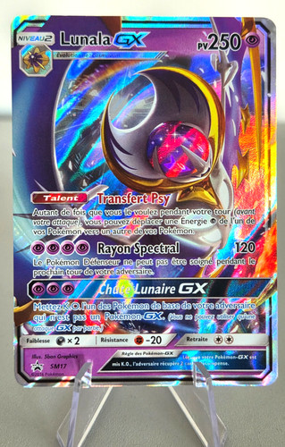 Carte pokémon lunala - gx, sm17