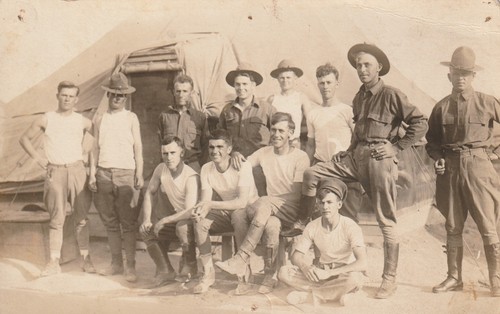 Vintage postcard photo - a, group
