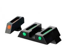 Hausse et guidon en fibre optique pour glock (hausse vert et guidon rouge)