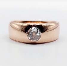 Bague jonc antique or rose 18k
