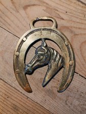 Harnais De Cheval Laiton Décor Cheval H 9,5 Cm