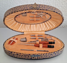 ANCIEN COFFRET  NECESSAIRE A COUTURE