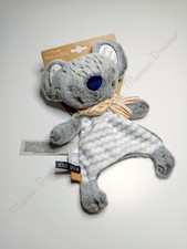 Doudou Plat Koala Gris Blanc