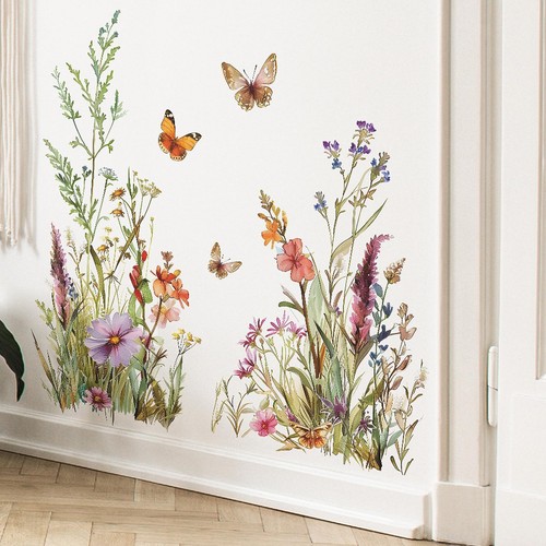 Autocollant mural floral - 2x,