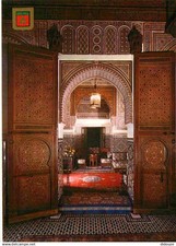 Maroc - Fez - Fès - Intérieur salon arabe Hôtel Jamai - Interior salon arabe Hôt