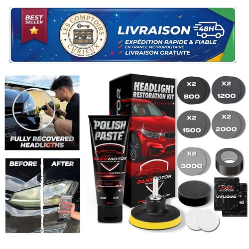 Kit polissage phares voiture - polissage,