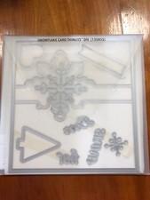 Stampin Up! SNOWFLAKE CARD Thinlits Dies Sizzix Bigshot Christmas Tree Winter