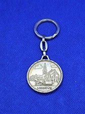 Porte-clés Vintage Mégeve, Station Ski, Relief Métal, Années 80